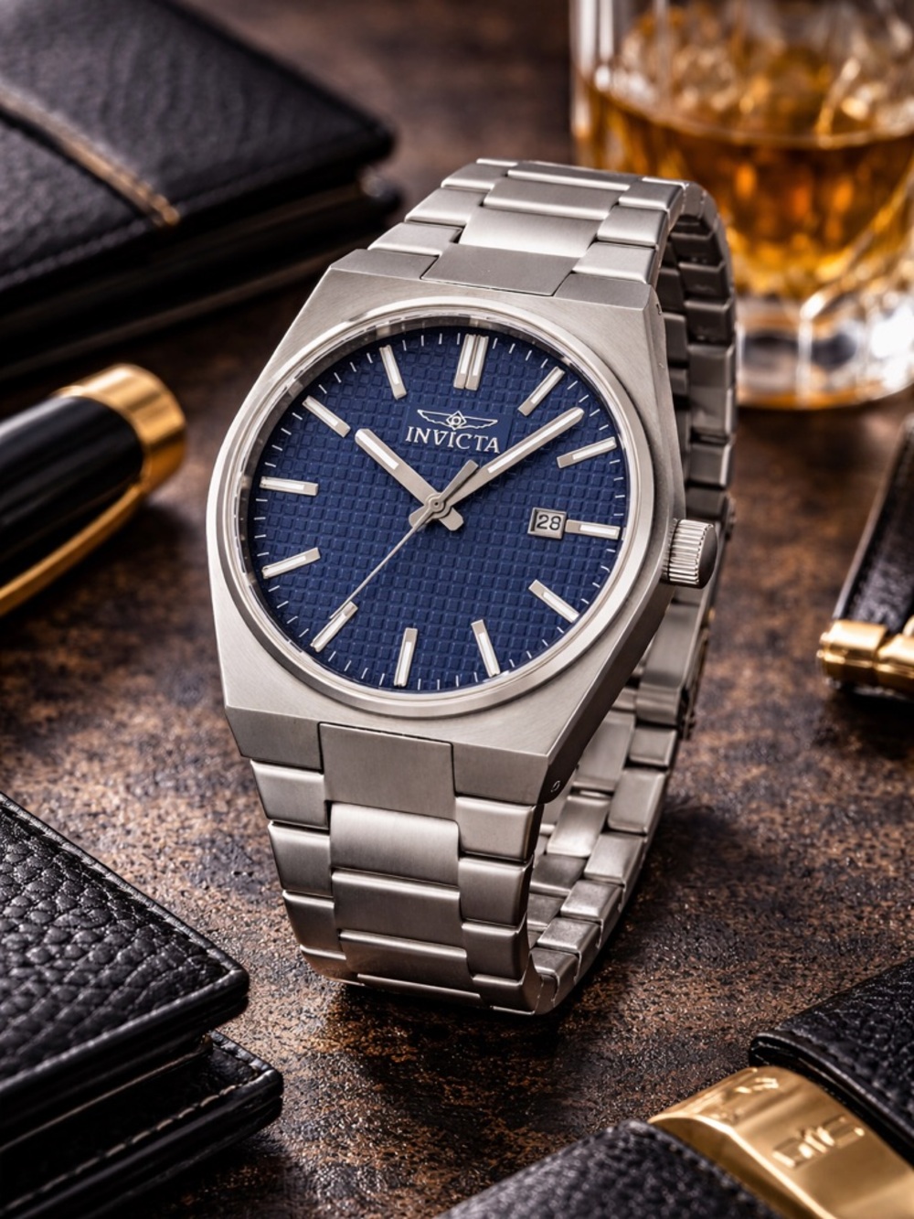 Invicta Speedway 48390 Men's Watch Blue Dial Stainless Steel 40mm